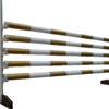 Metallic Brass and white 5 hoop poles
