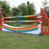 Rainbow poles with rainbow Dipping wall infill.