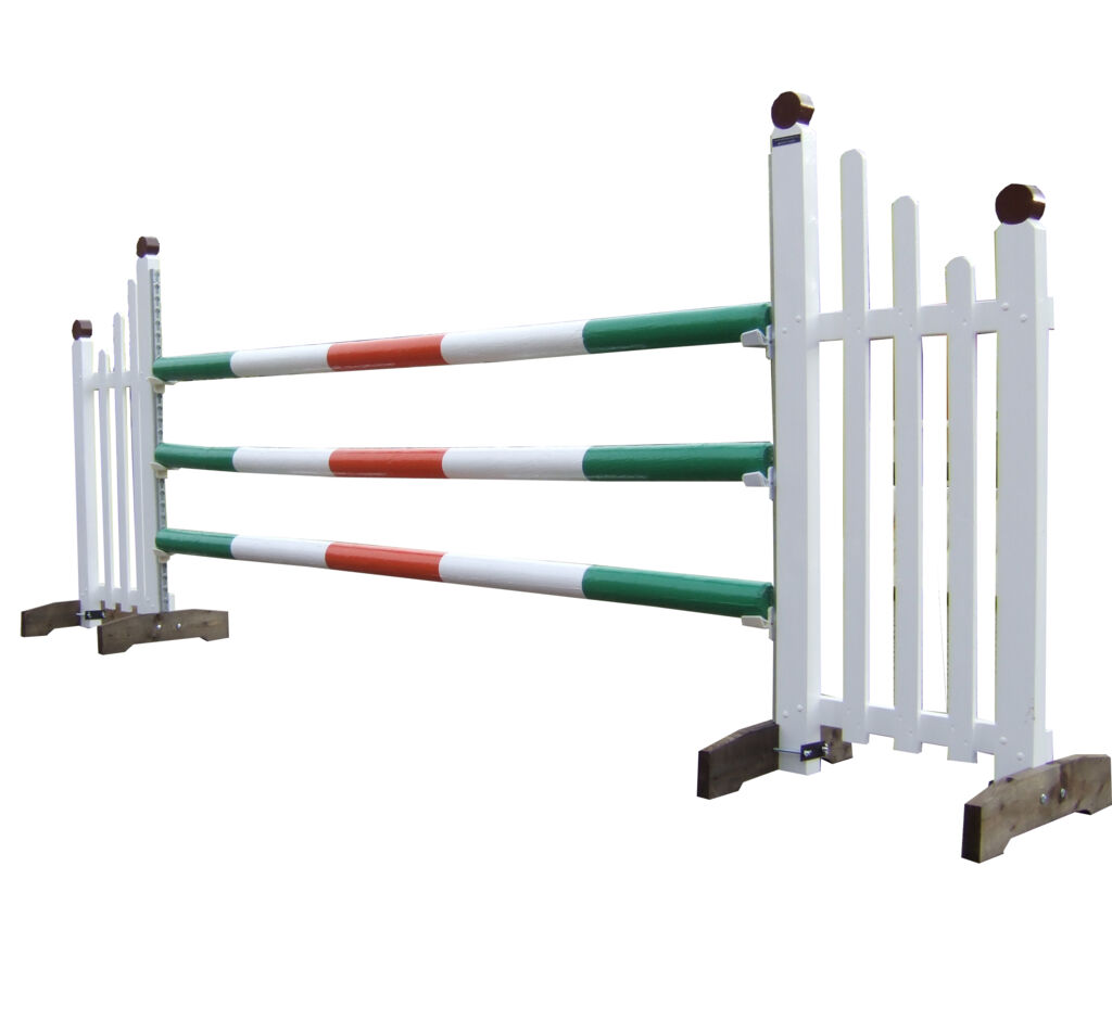 Green white & orange standard poles