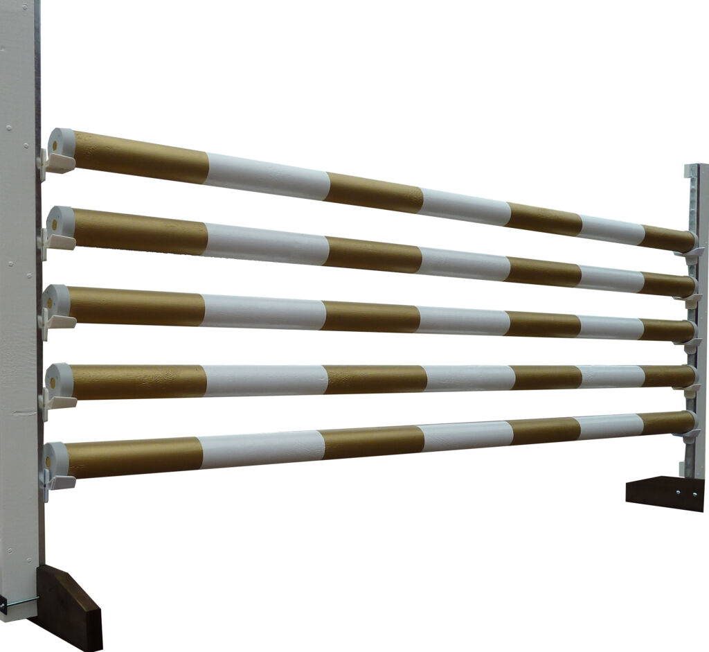 Metallic Brass and white 5 hoop poles
