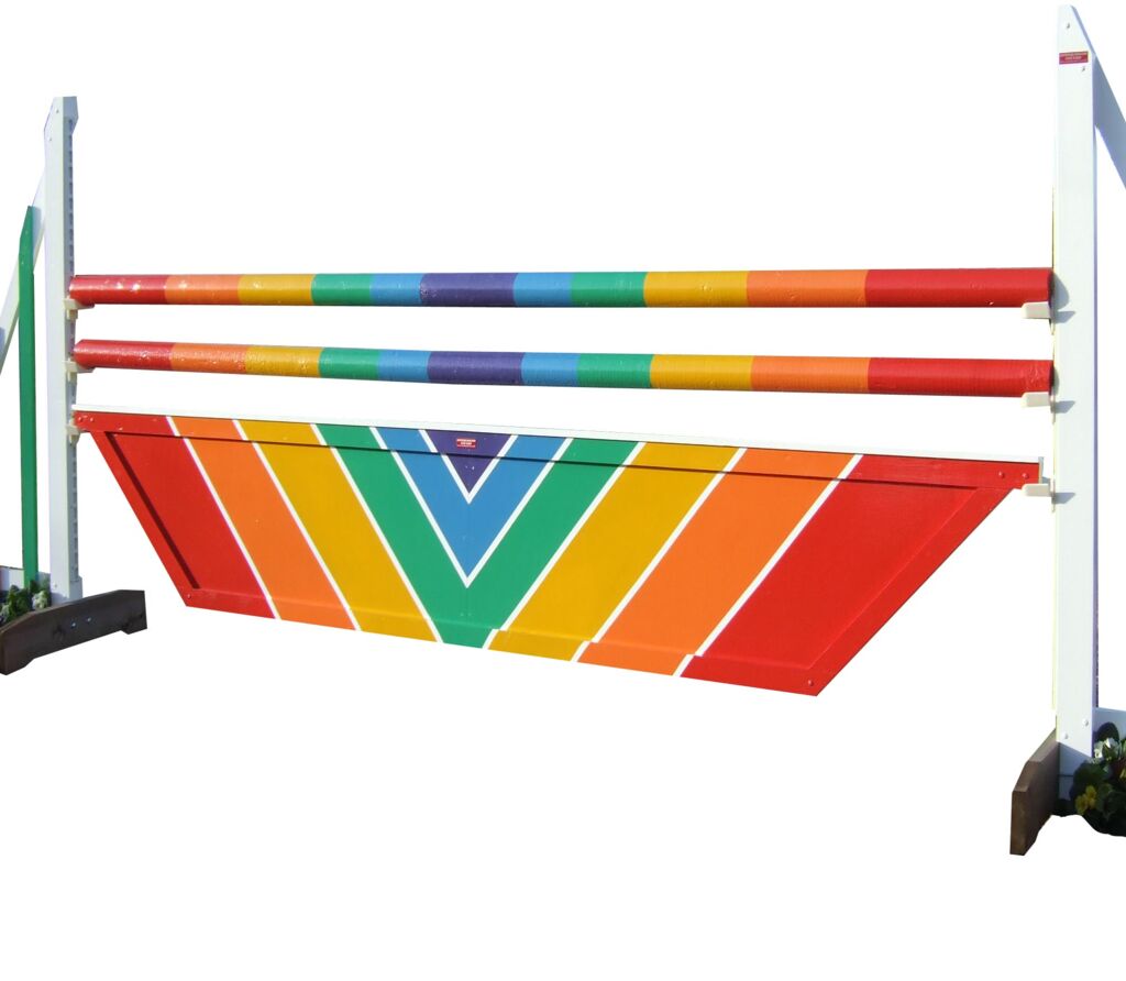 Wedge filler with rainbow design