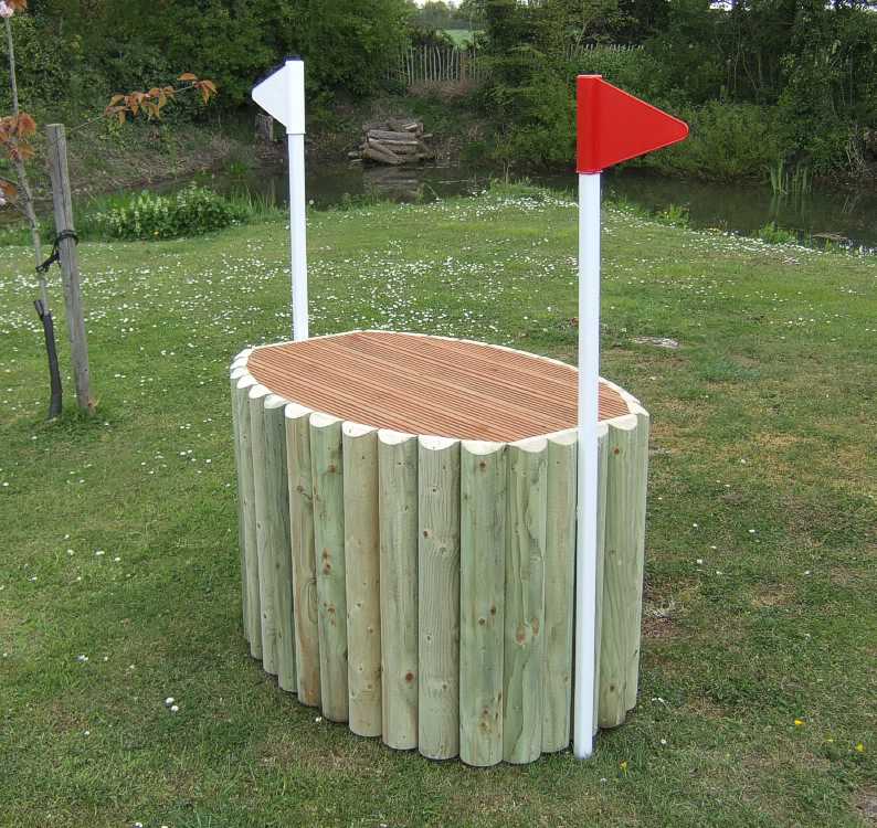 Coracle with flags