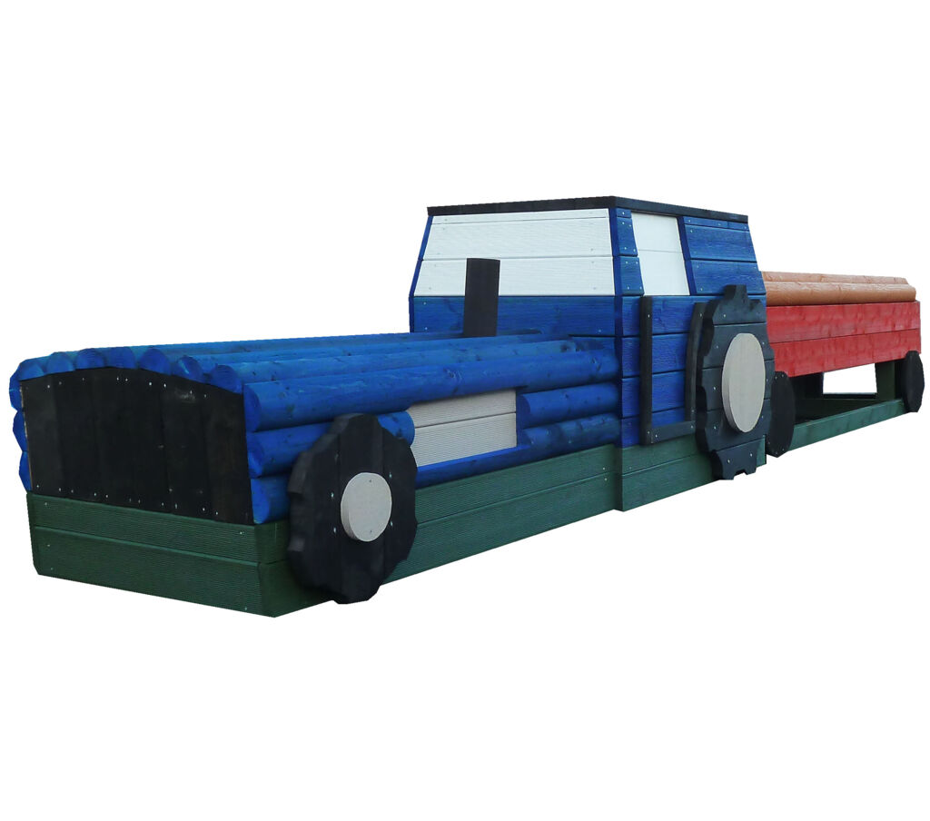 Blue Tractor & Red Trailer