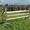 Complete rustic oxer jump
