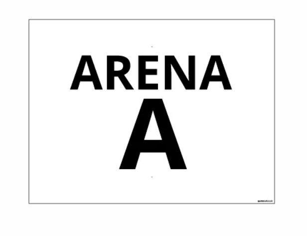 Landscape arena sign 40cm x 30cm