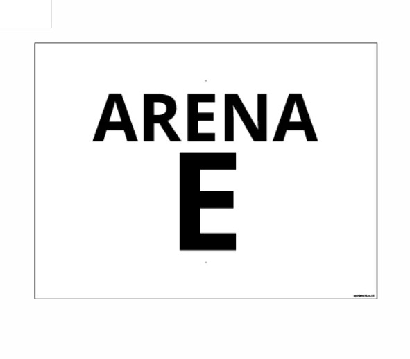 Landscape arena sign 40cm x 30cm