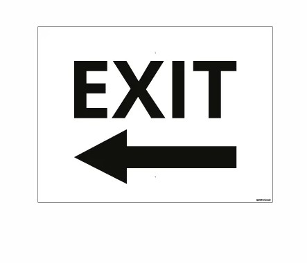 Exit with arrows - Screw fix