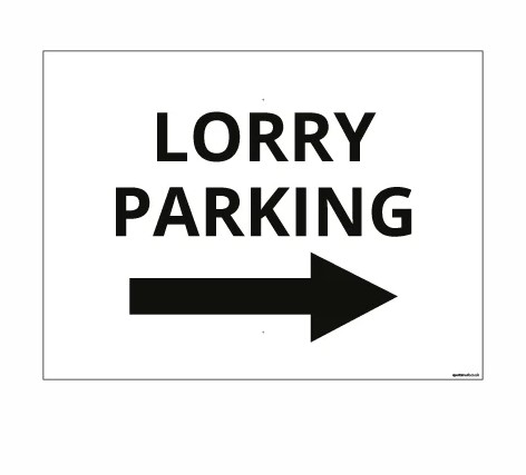 Lorry Park with arrows - Screw fix
