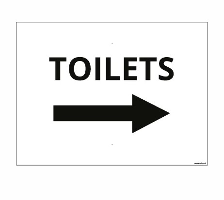 Toilets with arrows - Screw fix