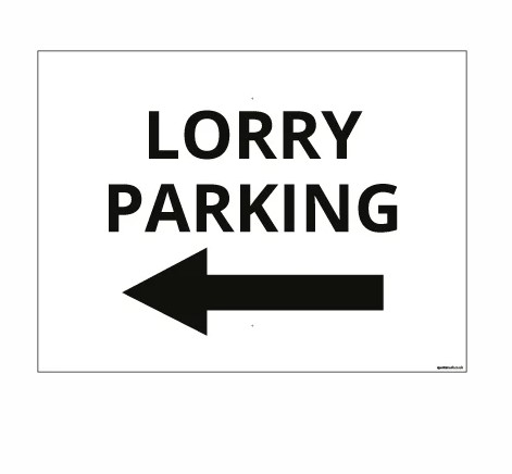 Lorry Park with arrows - Screw fix