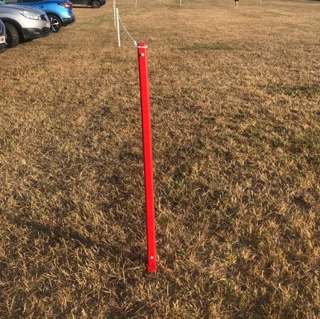 Red Roping Posts