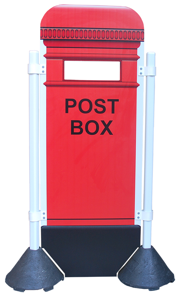 Post box panel shown with multi surface roping posts