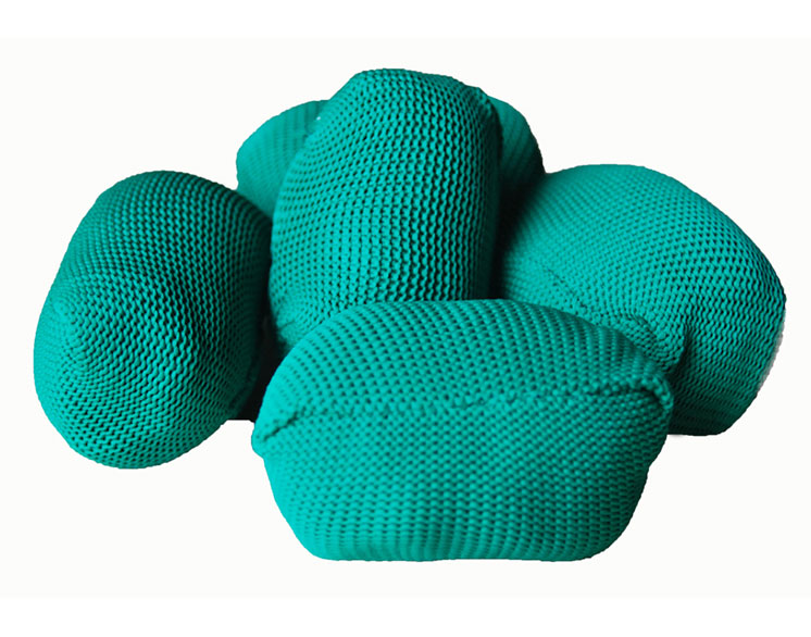 Set of 5 sock balls in green