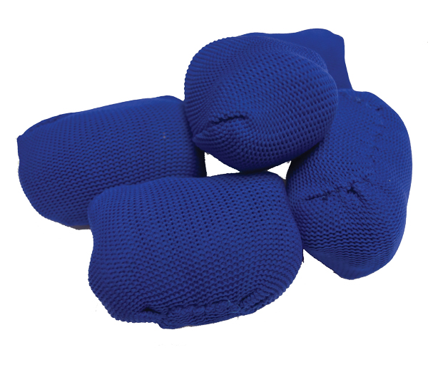 Set of 5 sock balls in blue