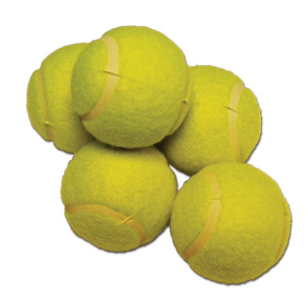 Pack of 5 tennis balls