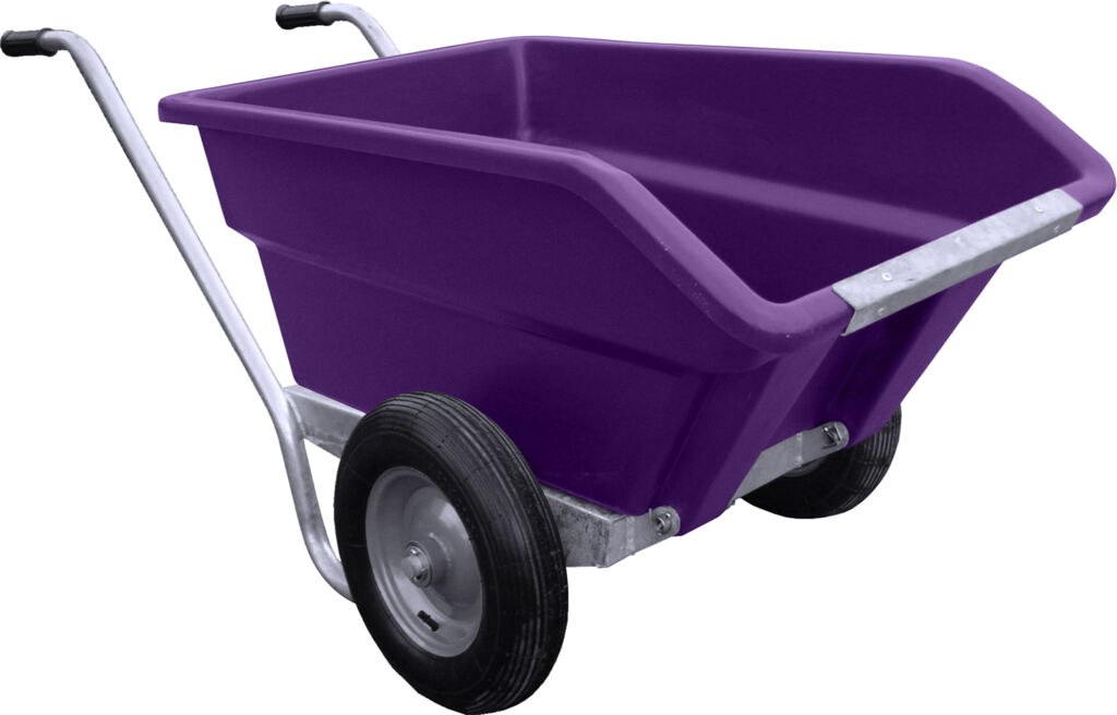 250L Tipping Wheelbarrow in purple