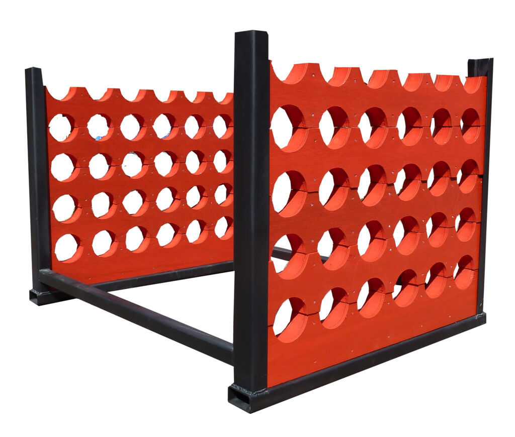 Equi rack with dividers for 30 poles