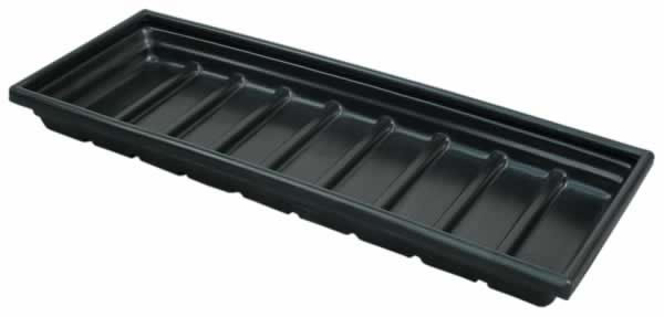 Black plastic water tray