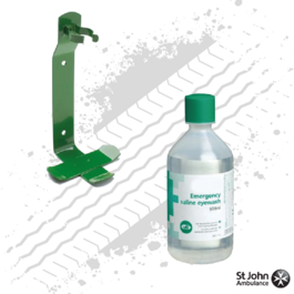 Eye Wash with Mounting Bracket. (500 ml) First Aid.