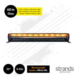 Strands SIBERIA Night Guard 22" LED Bar, built in Warning Light / Strobe with Amber / White DRL
