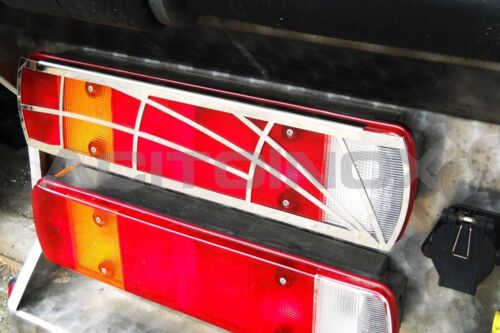 Stainless Steel Mirrored Rear Tail Light Cover Kit Suitable For Scania L, R, & New R Series - Pair