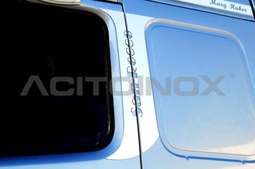 Stainless Steel Mirrored Door Lining Kit Suitable For Volvo FM - 4 Piece Set