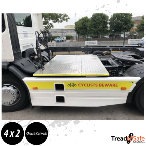 Renault D Range (Urban Tractor), 4x2 TreadSafe Safety Platform / Catwalk System, Highly visible full chassis catwalk