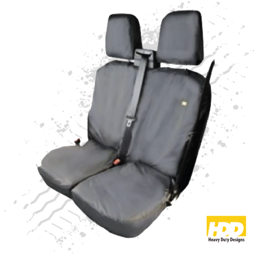 Heavy Duty Ford Transit Custom Double Passenger Seat Cover (2013 +) - 4 Piece Set