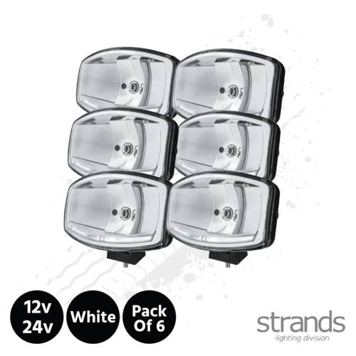 Set Of 6, Strands Omega Oval Spotlight, 12/24v with LED Sidelight