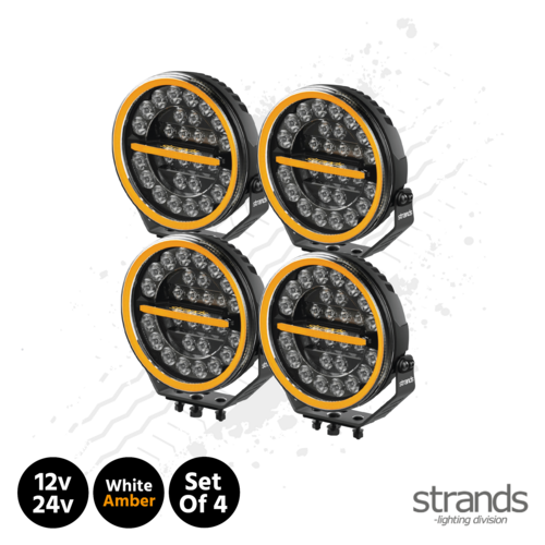Set Of 4 Strands Firefly Driving Lights 9" - Black