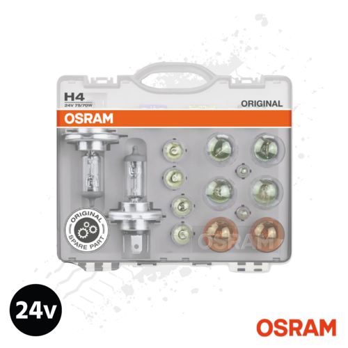 Osram 24 Volt H4 Spare Lamps Box For Trucks