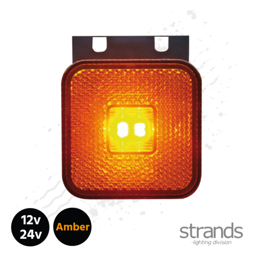Square Side Marker / Position Lamp LED (Amber)