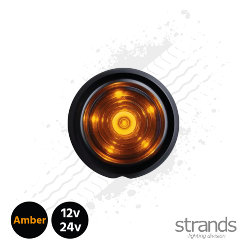 Strands Dark Knight Viking LED Position Light (Amber) 12/24v