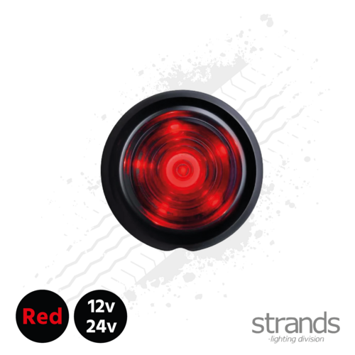 Strands Dark Knight Viking LED Position Light (Red) 12/24v