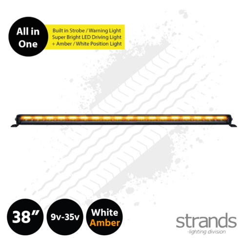Strands SIBERIA Night Guard 38" LED Bar, built in Warning Light / Strobe with Amber / White DRL