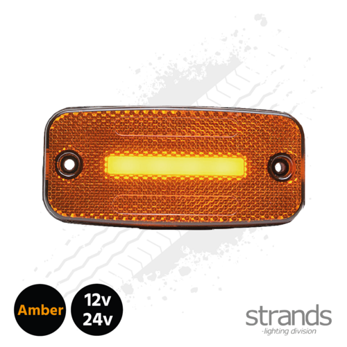 Strands Amber LED Side Marker Light SLD One Line 12/24 Volts