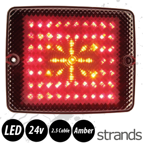 Strands LED Block Lamp - Flashing Amber Warning Light