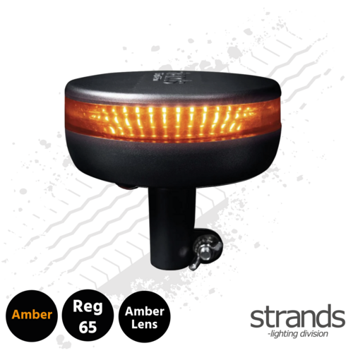 Strands Amber Lens, Cruise Light Beacon Warning Light LED - Pole Mount