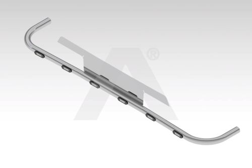 Stainless Steel Mirrored Central Bar Includes Reg Plate Holder Suitable For Scania S Series - Big Bumper