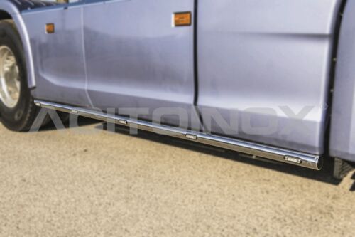 Stainless Steel Mirrored Side Bar Includes Fitting Bracket Suitable For Scania S Series - Right Side