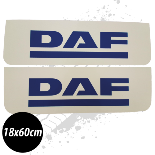 DAF White/Blue Front Mudflaps (Pair)