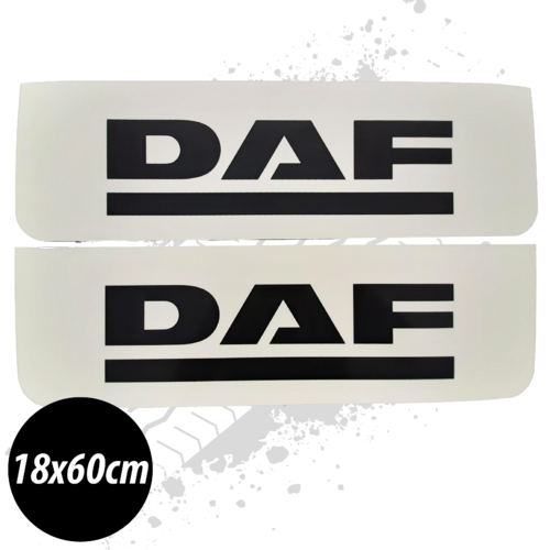 DAF White/Black Front Mudflaps (Pair)
