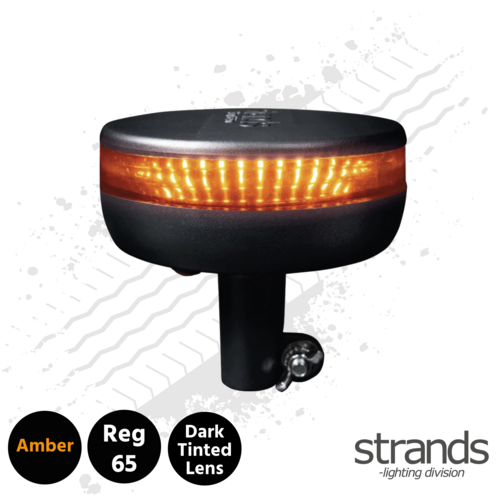 Strands Dark Tinted Lens, Cruise Light Beacon Warning Light LED - Pole Mount