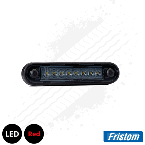 Fristom Fast Fit LED Marker Light, 120mm Long, Dark - Red