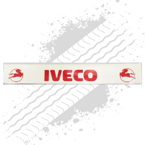 Iveco White/Red Trailer Mudflap