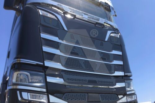 Stainless Steel Mirrored Mask Cover Kit Suitable For Scania S Series - 4 Piece