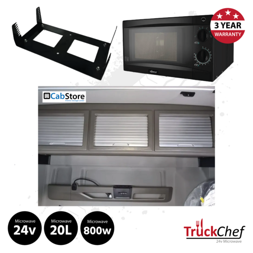 TruckChef Microwave and CabStore Rear Locker To Suit MAN TG3 TGS, TGM, TGL TM Cab