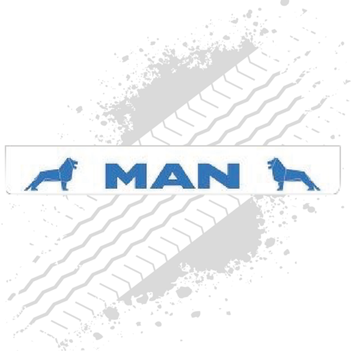 MAN White/Blue Trailer Mudflaps