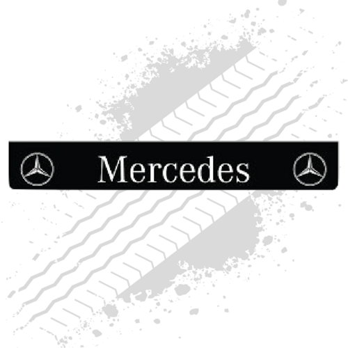 Mercedes Black/White Trailer Mudflap