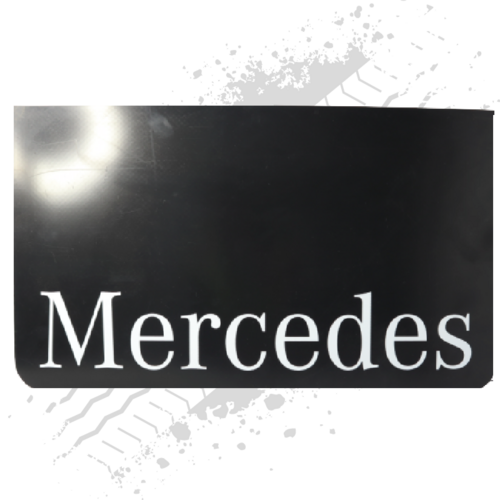 Mercedes Black/White Mudflaps (Pair)